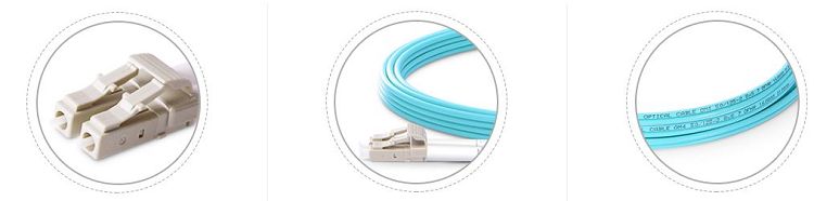 LC UPC to SC UPC Simplex or Duplex 2.0mm PVC or LSZH 10G OM4 Multimode Fiber Optic Patchcord